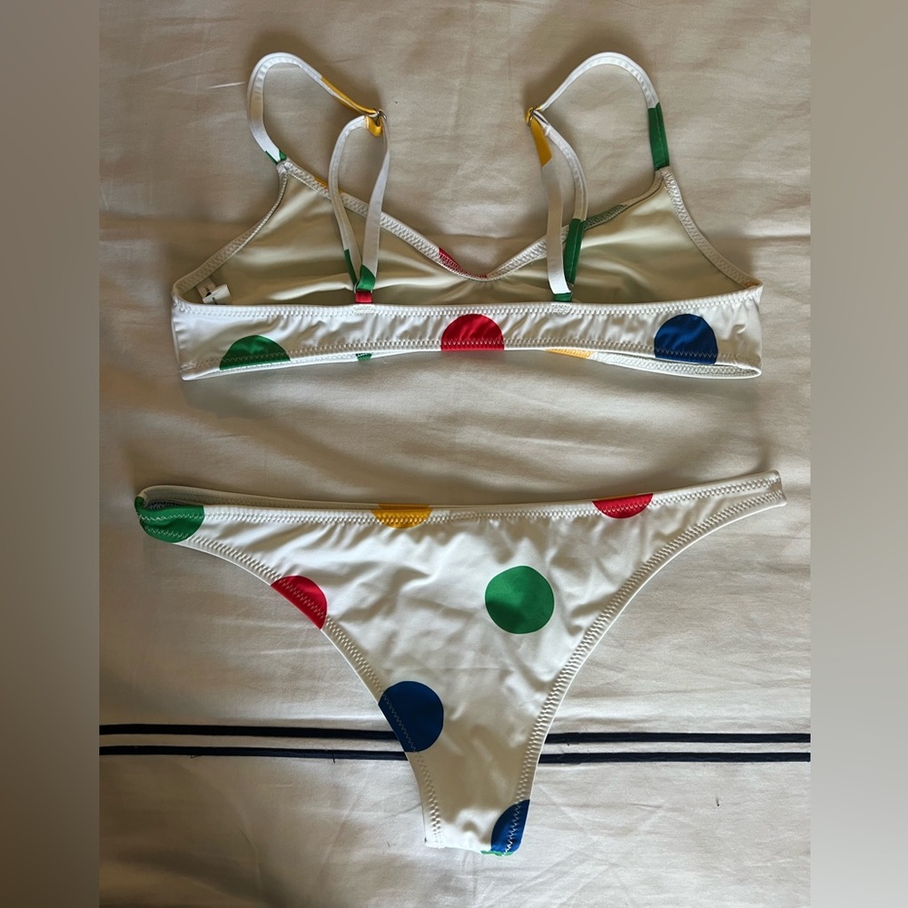 Solid & Striped Polka Dot Bikini Set - image 2